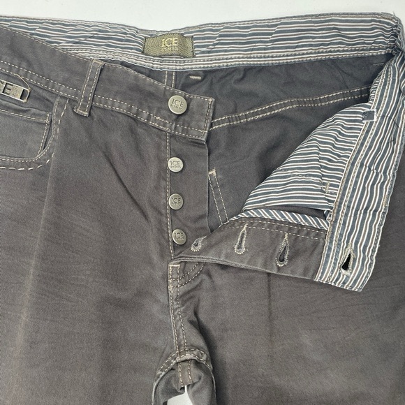 Iceberg Mens Jeans Straight Brown Size 32x30 - Picture 6 of 9